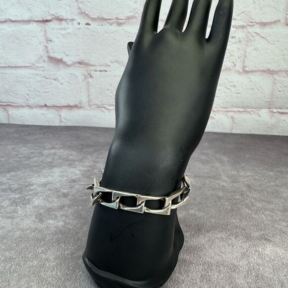 GUCCI Vintage Chain Bracelet Silver Sterling 925 Unisex - Picture 2 of 10